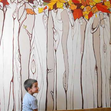 Kids Bedroom Hand Painted Wall Mural - Stars