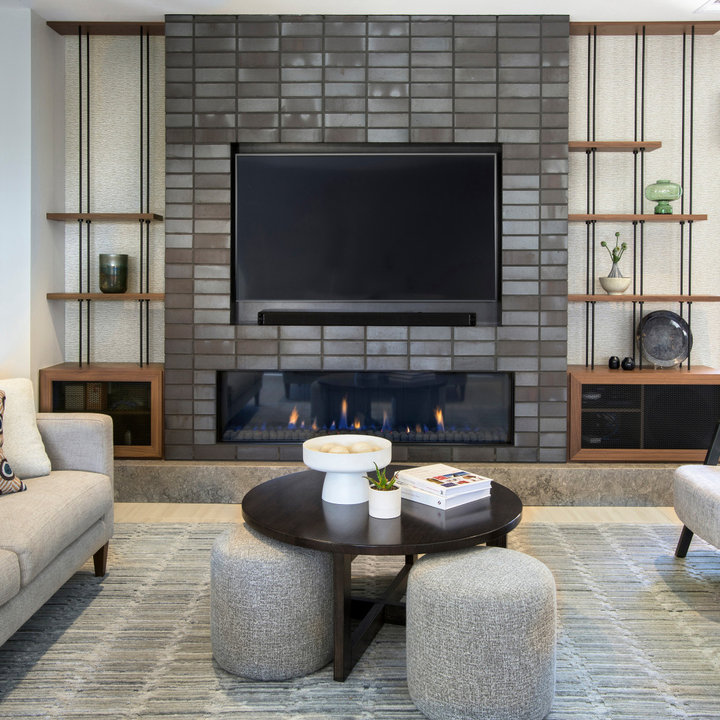 75 Beautiful Living Room with a Built-in Media Wall Ideas & Designs ...