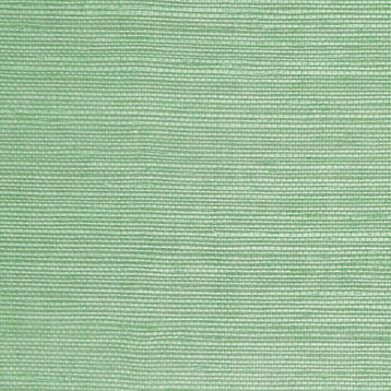 Sisal Tiffany Blue Grass Cloth Wallpaper, Double Roll