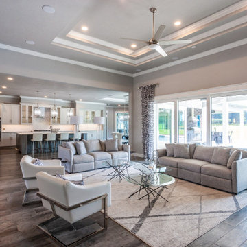 Modern Open-Concept Living Area with Double Tray Ceiling – Newberry, FL