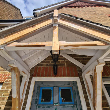 Grey front door and porch in Putney SW15