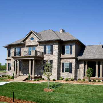 Alley Load Colonial 1 1/2 Story Plan #44713