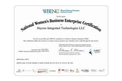Women's Business Enterprise Certificate