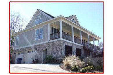 Inspiration for a coastal exterior home remodel in Other