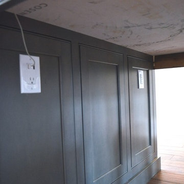 NW DC Rowhouse Renovation - White Inset with Gray Island