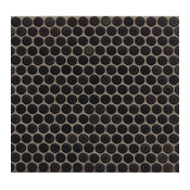 Charcoal 3/4 Penny Rounds Mosaic Matte Charcoa