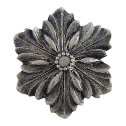 Inviting Home Inc. - Opulent Flower Knob, Satin Nickel - Cabinet And Drawer Knobs