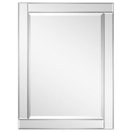 Modern Beveled Wall Mirror, 30"x40"