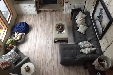 Example of a trendy living room design in Minneapolis