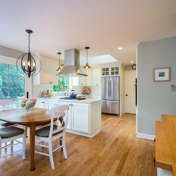Traditional Kitchen with Painted Reverse Paneled Doors
