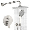 Complete Shower System With Rough-In Valve, Brushed Nickel