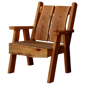 Live Edge Locust Timberland Chair, Cedar Stain