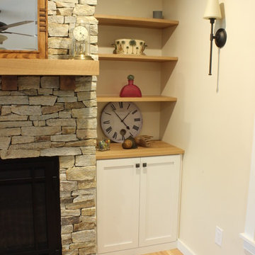 Flanking Fireplace Shelves