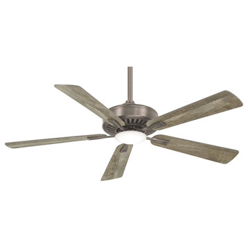 Minka Aire Contractor Brushed Nickel 52" LED Ceiling Fan With Remote Control
