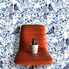 Cardinal's Embrace Wallcovering, Indigo, Roll, Peel and Stick