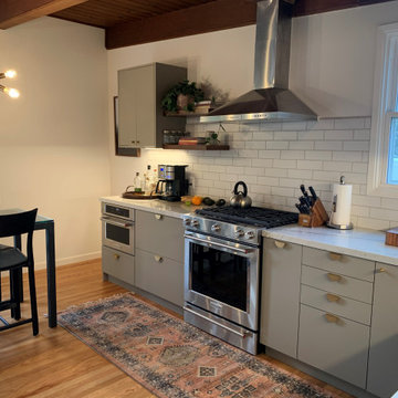 Transforming a Mid Century Modern Kitchen: IKEA Cabinets and Custom Semihandmade