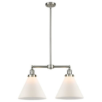 Innovations 2-LT X-Large Cone 22" Chandelier - Brushed Satin Nickel