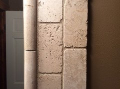 Travertine mosaic backsplash: to grout or not to grout?