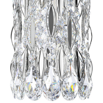 Schonbek Rs8341N-401S 3 Light Crystal Pendant, Polished Stainless Steel