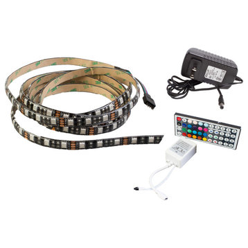 8' RGB Color Change LED Strip Light, Controller and UL Power Supply