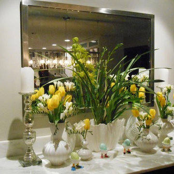 Contemporary Decor with Flowers