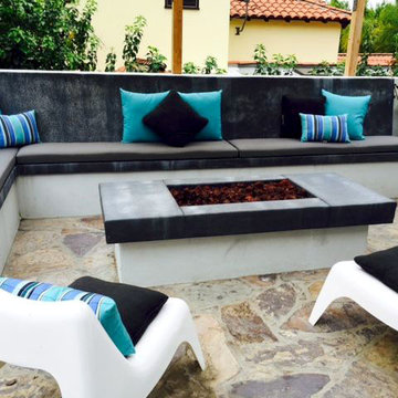 Custom Cushions for Built-in Concrete Bench