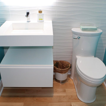 Modern powder room renovation in Ijamsville, MD 21754