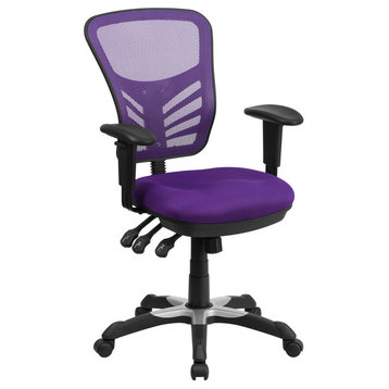 Mid-Back Purple Mesh Chair HL-0001-PUR-GG