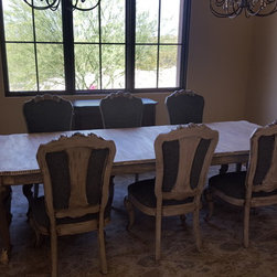 dining chairs painted and upholstered - Dining Chairs
