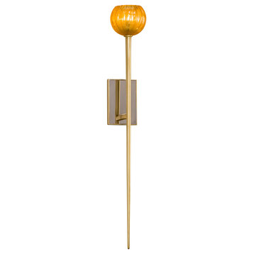 Merlin Wall Sconce, 36", Gold Leaf Finish