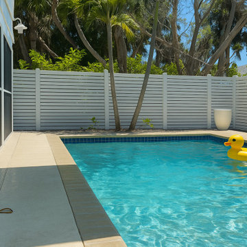 White vinyl fence