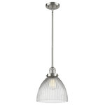Innovations Lighting - 1-Light Seneca Falls 10" Pendant, Brushed Satin Nickel - One of our largest and original collections, the Franklin Restoration is made up of a vast selection of heavy metal finishes and a large array of metal and glass shades that bring a touch of industrial into your home.