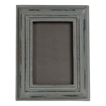 Distressed Wooden Picture Frame, Grey, 20x20 cm