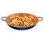 Copper Pan Blue Color Induction Compatible Frying Pan Dishwasher Safe, 36cm