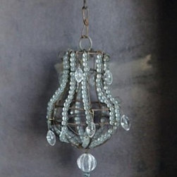 BEADED CHANDELIER-SHAPED ORNAMENT, SET OF 2 - Products
