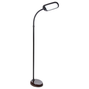 Brightech Litespan LED Bright Reading and Craft Floor Lamp - Modern Standing, Ha