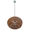 Handoven Wicker Pear Pendant Lamp, Natural, Brown