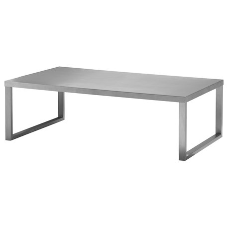 Century Coffee Table Brushed Metal