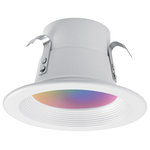 Globe Electric - Wi-Fi Smart 4" LED Multicolor Changing RGB Tunable Retrofit Recessed Light GU10 - From sunrise to sunset, Globe Electric has you covered with smart retrofit recessed lights. Simply install in your existing recessed light housing, pair it with the GLOBE SUITE App and you're ready to go. Create the perfect atmosphere for your next party. Make sure your lights come on when you arrive home. Create different moods for different times of the day or simply make sure your lights come on and turn off at the same time every day to conserve energy. The choice is yours and the options are plentiful. Perfectly hands -free, control your recessed lights with the sound of your voice using your Google Assistant or Amazon Alexa. Home automation has never been so easy.