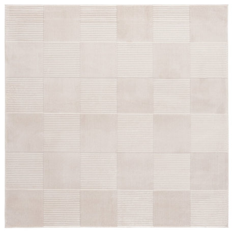 Lauren Ralph Lauren Collection Gordon LRL1174 Rug, Ivory/Beige, 6'7" Square