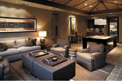 Island style family room photo in Hawaii
