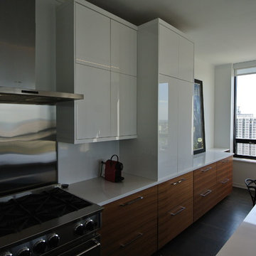 Custom Kitchen with High Grade Plastic Finished Cabinets