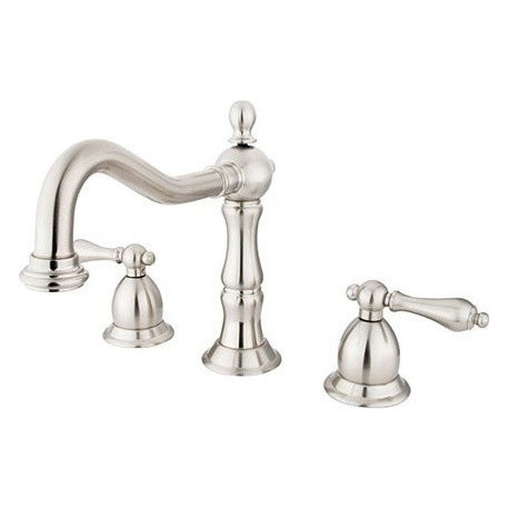 Kingston Brass Widespread Bathroom Faucet With Brass Pop-Up, Brushed Nickel