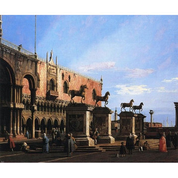 Canaletto Capriccio With the Four Horses From the Cathedral Wall Decal