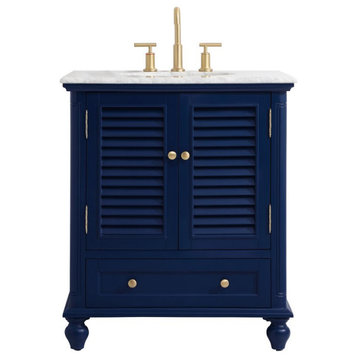 Elegant VF30530BL 30"Single Bathroom Vanity, Blue