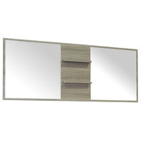 Greenville 67.4" Rectangular Mirror, Gray