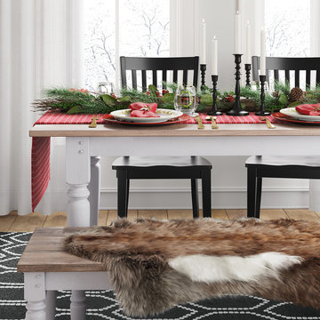 Traditional Holiday Dining Room Furniture & Tabletop Ideas Collection