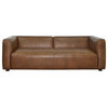 Jude Top Grain Leather Camel Brown Sofa