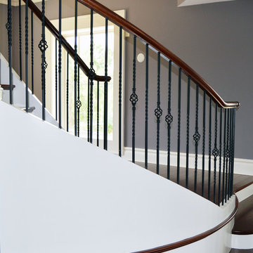 Wood Railing and Metal Balusters