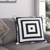 Dann Foley Cotton Canvas Cushion Black and White Upholstery